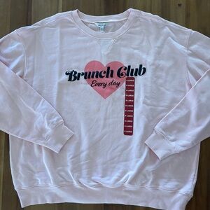 WILDFOX “Brunch Club Every Day” Graphic Crewneck - XL